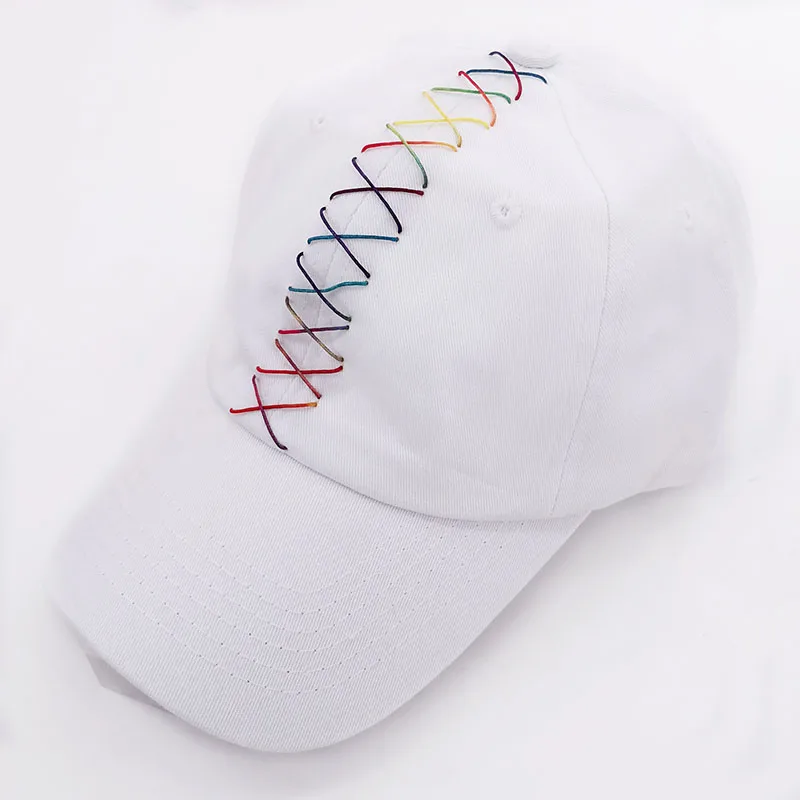 Women Multi-color Ribbon baseball cap Soft Denim Color Snapback Caps and Hats 2020 New Summer Adjustable Caps For Ladies Girls
