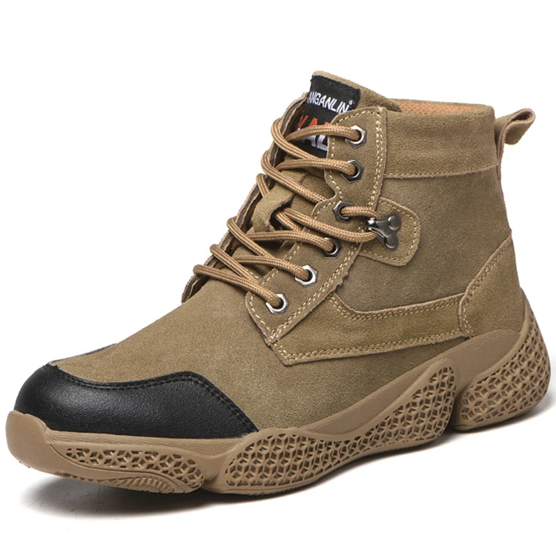 

2021 рабочие ботинки, защитная обувь со стальным носком, Мужская защитная обувь, дышащие рабочие кроссовки, мужская неразрушаемая обувь, защи...