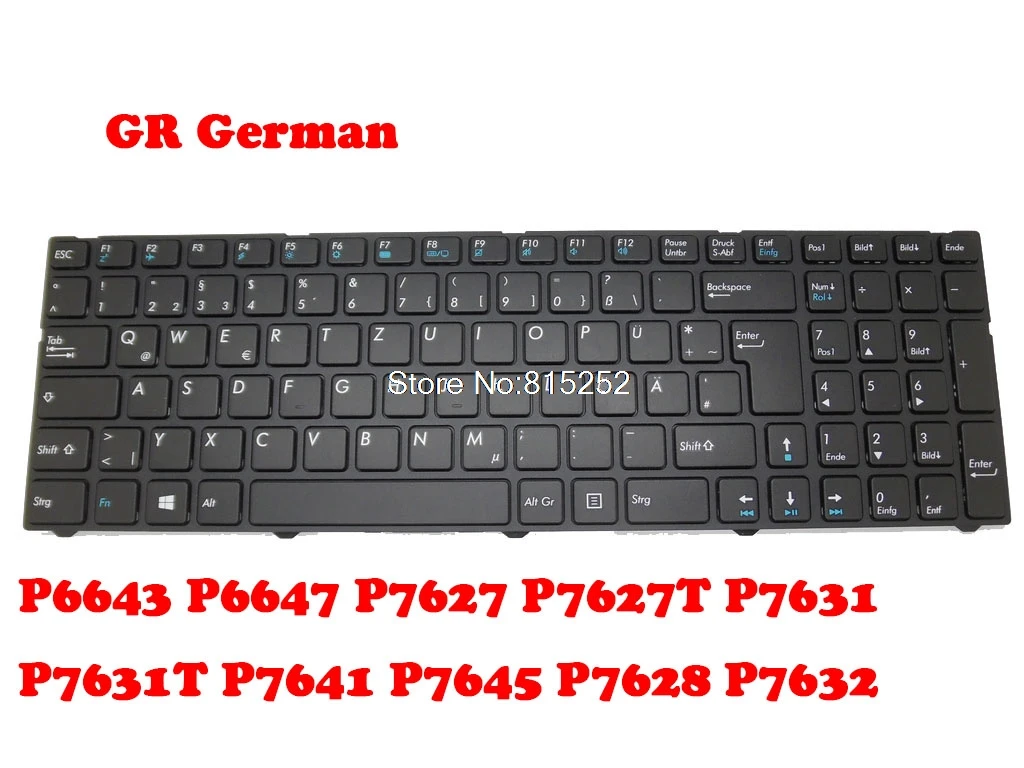 

Laptop Keyboard For Medion P6643 P6647 P7627 P7627T P7631 P7631T P7641 P7645 P7628 P7632 GR German/HU Hungary/TR Turkey