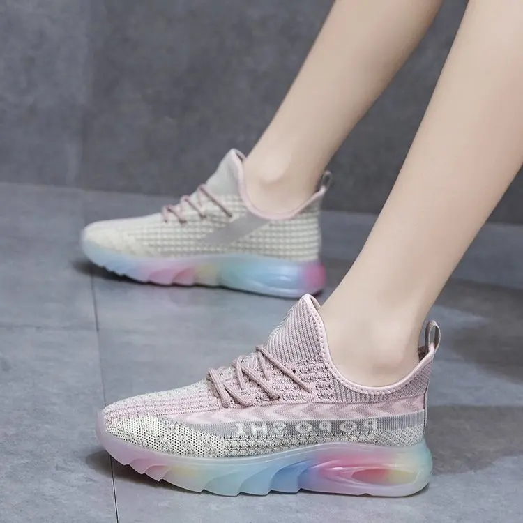 

Sports shoes spring and autumn women's shoes breathable all-match coconut shoes women's mesh thick bottom old shoes women