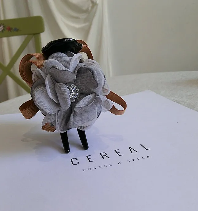 Корейские и Южно-корейские средне-тканевые художественные прищепки корейские стерео ощущения цветок шпилька для волос играть роль ofing Блюдо волос impl