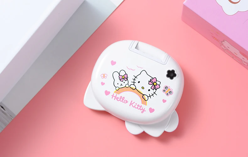 Милый мини-телефон hello kitty для девочек K688+ четырехдиапазонный флип-мобильный телефон с мультяшками разблокированный детский мини-телефон с двумя sim-картами