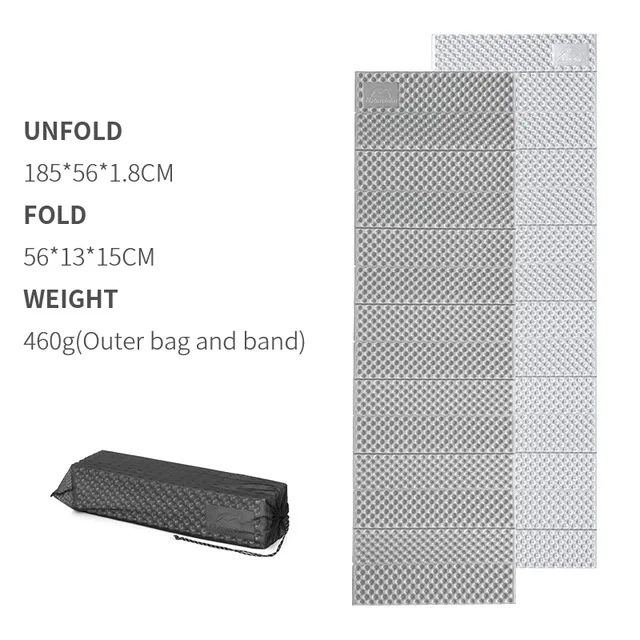 Naturehike Сверхлегкий портативный одиночный складной пенопластовый матрас для