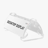 transparent plastic name card table sign holder 7550mm guest area brand price tag product introduction display stand