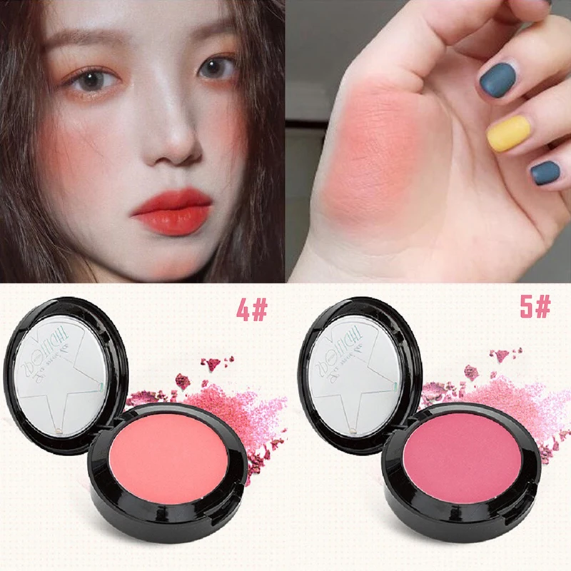 Матовые румяна 6 цветов водостойкие и осветляют тон кожи макияж бриллиантовая пудра масло стойкая