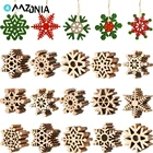 50 мм, 10 шт., экологически чистые деревянные снежинки, Рождественские Подвески для ювелирных изделий