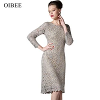 oibee2021 new dress female fashion hollow embroidered slim slimming dress skirt female dress