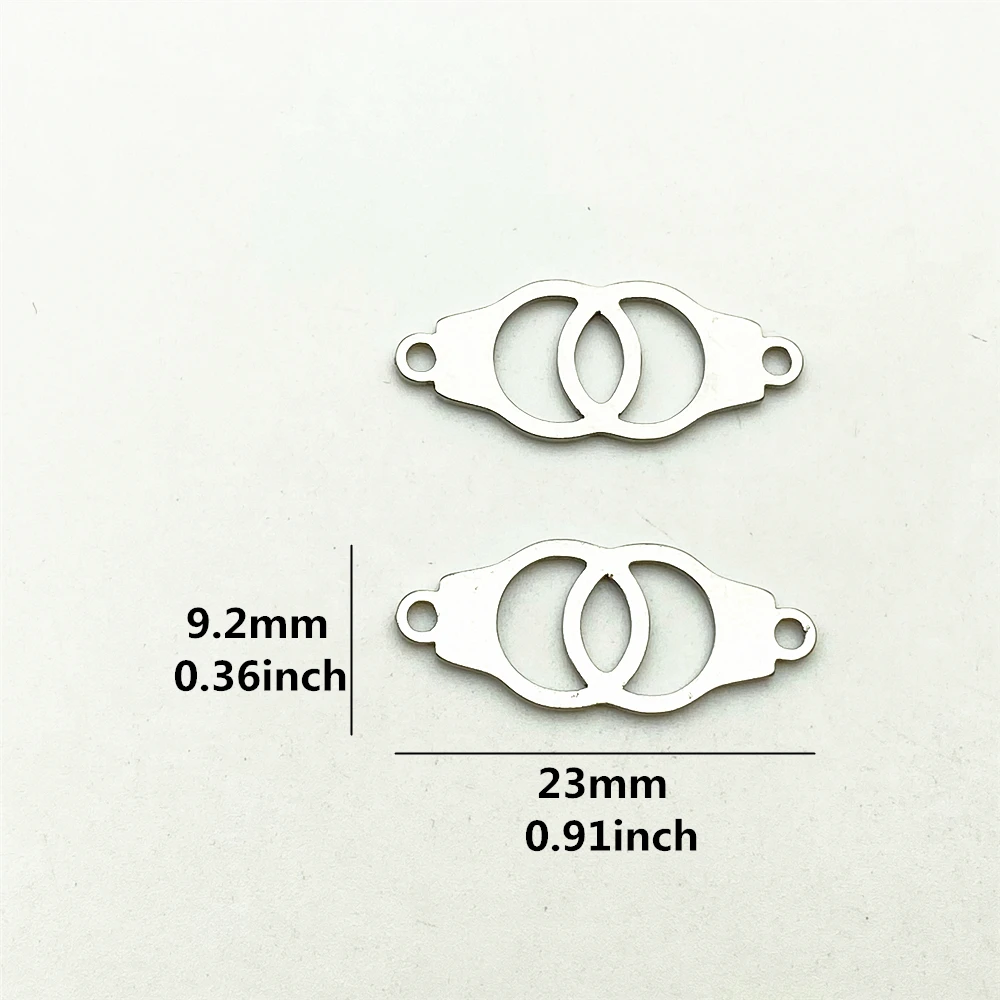 

Trendy Bracelet Stainless steel Connect 10pcs HandCuffs Charms Jewelry Package Diy Necklace Connectors Use Diy Jewelry Making