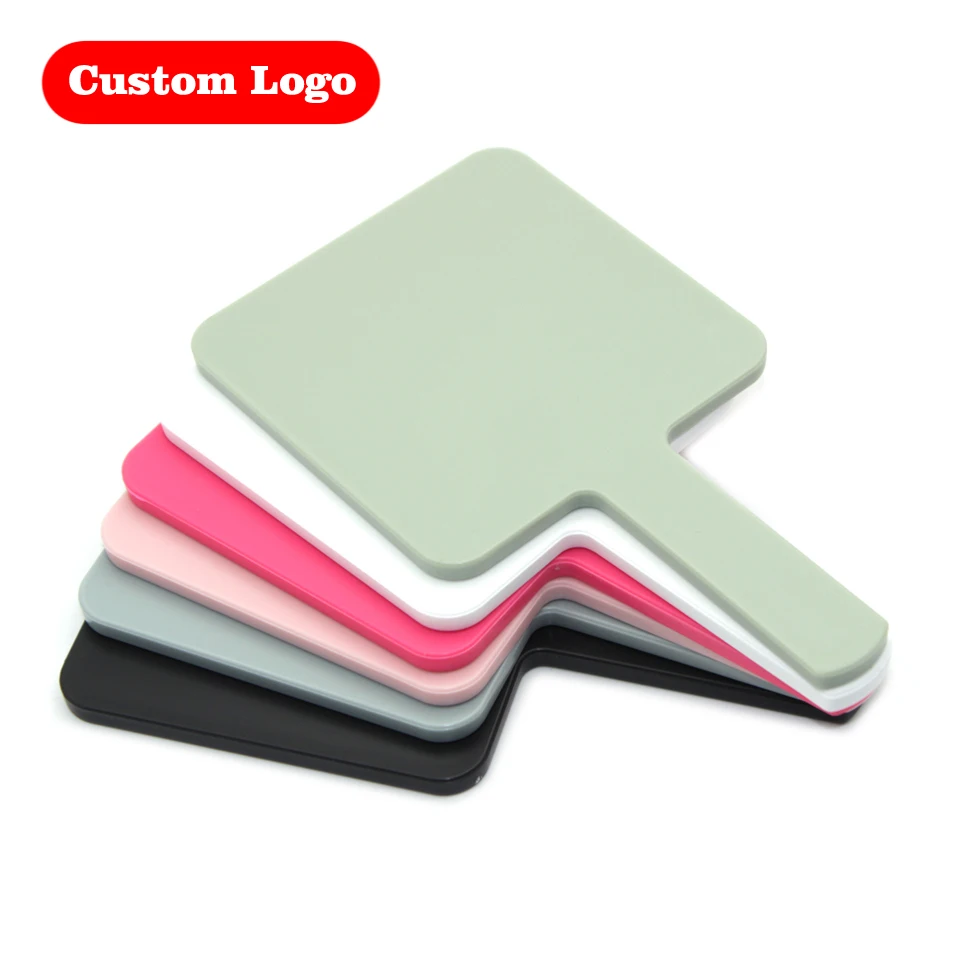 

5 Pieces Hand Held Mirror Square Custom Logo For Daily Makeup 5 Pieces Wholesale Square Pink/Black/White Small Mirror For Makeup