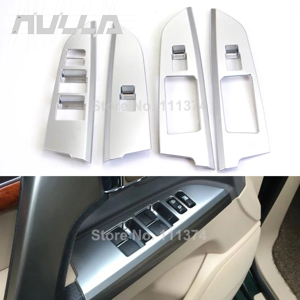 

For Toyota Land Cruiser 200 LC200 2008-2016 2017 2018 Window Glass Switch Trims Frame Cover Car Accessories