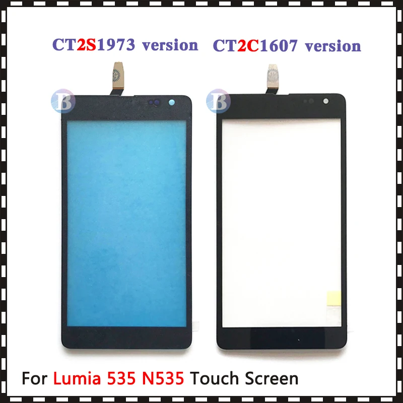 

10 шт./лот 5,0 "для Nokia Microsoft Lumia 535 N535 CT2S1973 CT2C1607 сенсорный экран дигитайзер сенсор внешняя стеклянная панель объектива