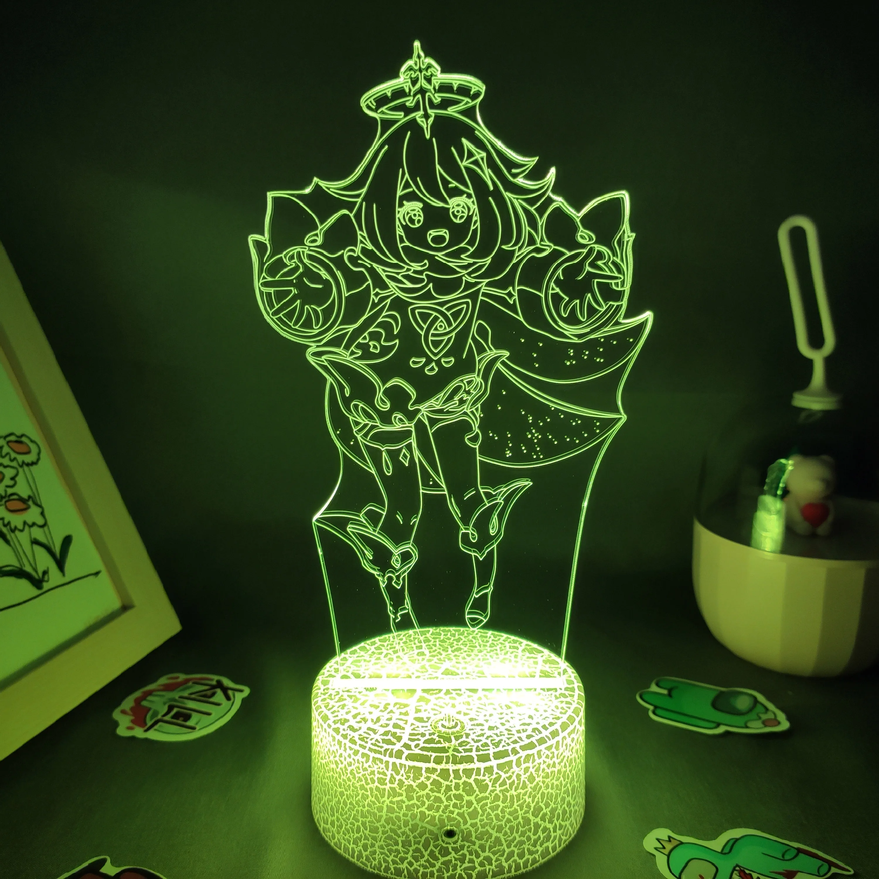 Фигурка ударной игры Genshin 3D USB лампа светодиодные RGB ночные светильники крутой