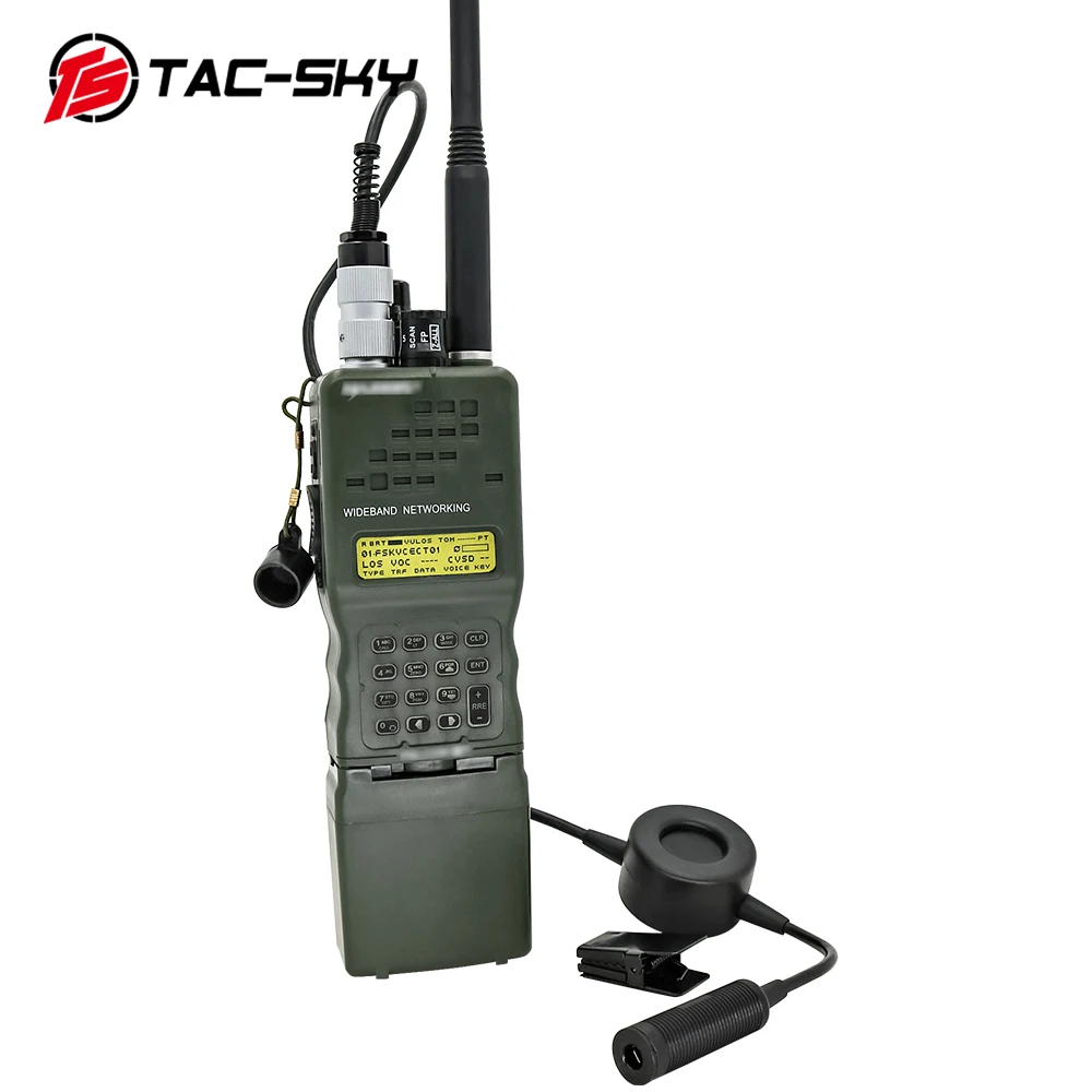 TAC-SKY Tactical Headset Walkie-Talkie Model AN/PRC 152 152A Harris Virtual Model Dummy Case Box + PPR PTT 6-Pin TCI PTT