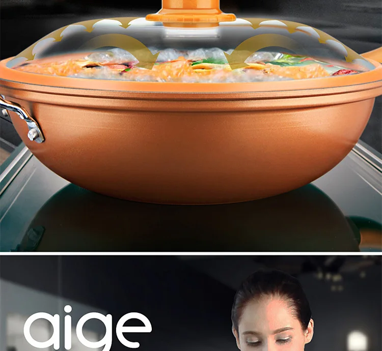 Кастрюля с крышкой 32 см универсальная сковорода для индукционной плиты