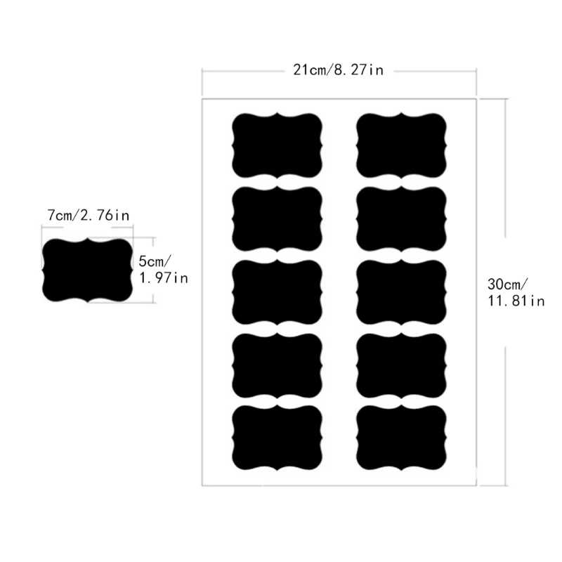

20 шт Мел Ручка доска наклейка бутылки этикетки кухонная банка настенная чашка банка