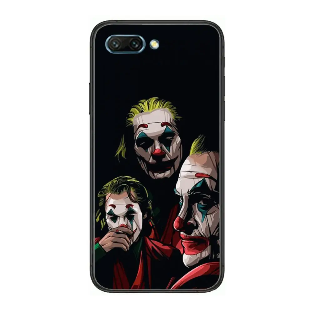 

clown joker case clear Phone Case For Huawei Honor 10 9 8 7 N Pro Lite A C RU Black Etui Coque Hoesjes comic fashion