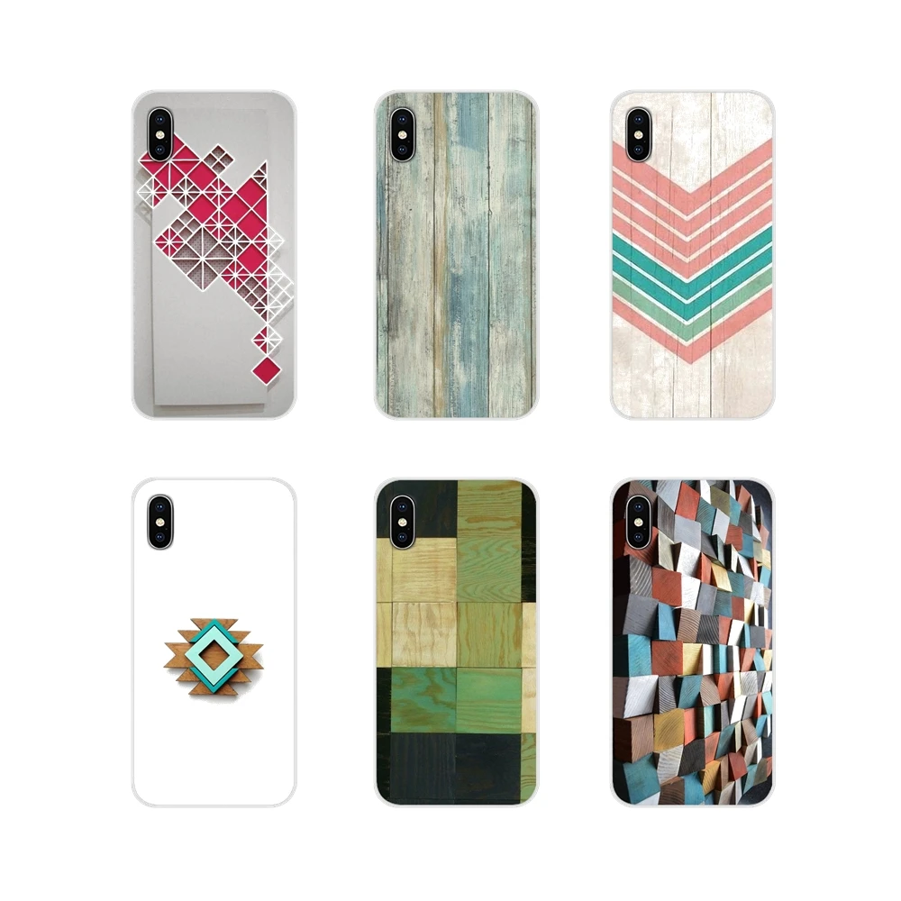 Оригинальные мягкие геометрические чехлы мятно зеленого цвета с деревянным