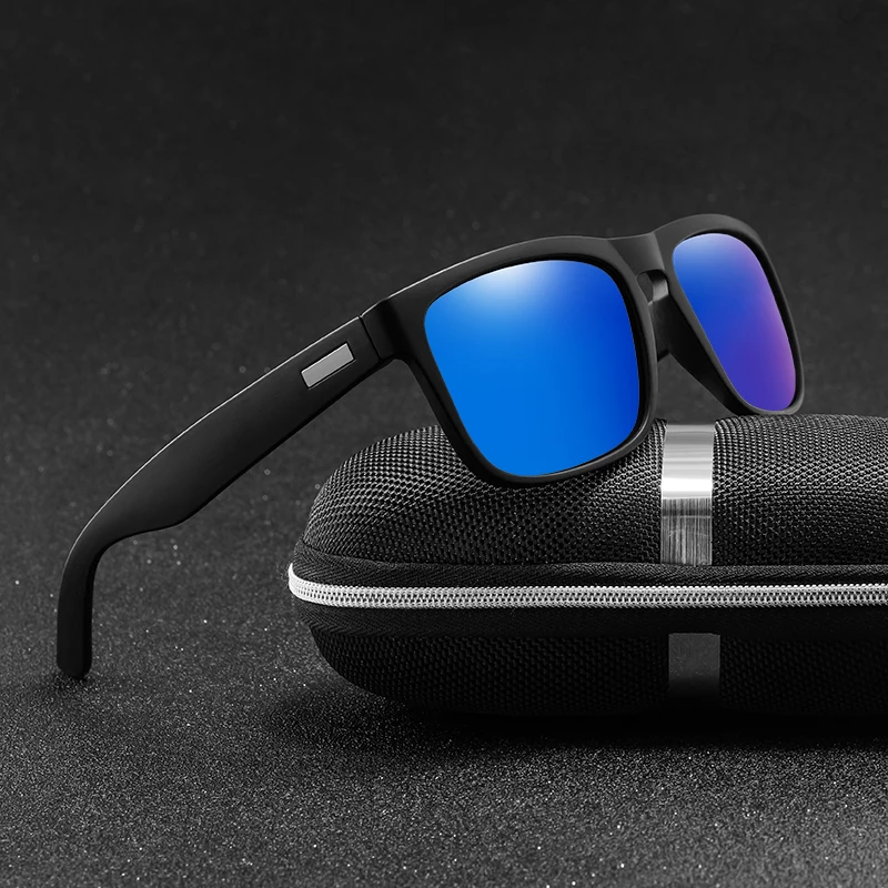 

Men Sunglasses Polarized Flat Top Sunglasses 2023 Brand Designer Driving Sun glasses Male High Quality Rectangle Style oculos