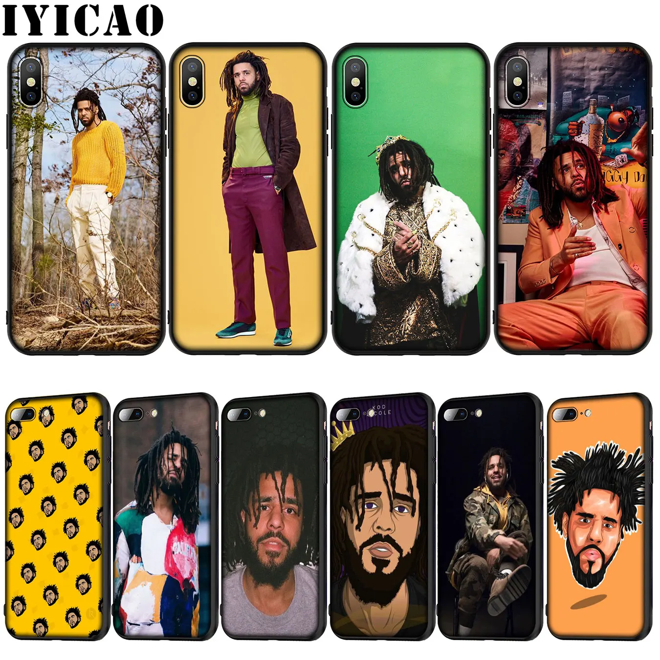 IYICAO Коул Мягкий силиконовый чехол для iPhone 12 мини XR X XS 11 Pro Max 10 6 6S 7 8 plus 5S SE