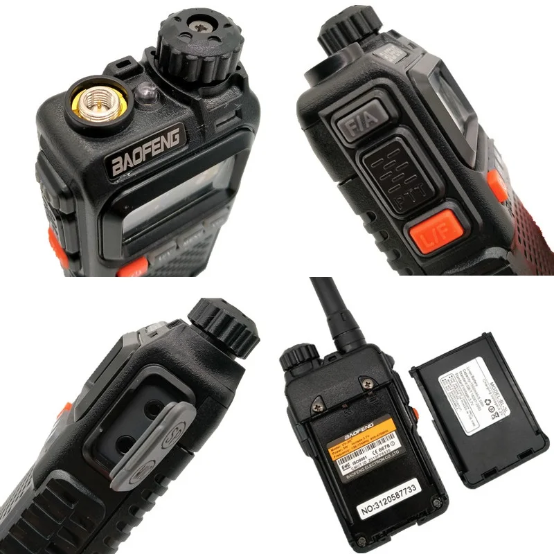 Портативная мини рация BAOFENG UV 3R + UHF VHF любительская радиостанция CB