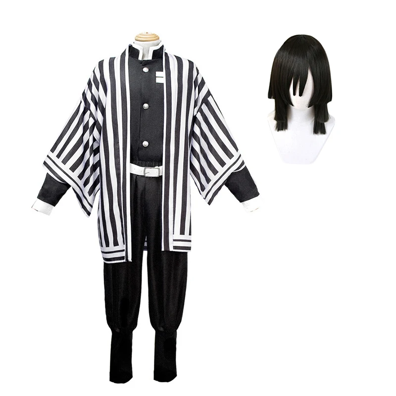 Костюм для косплея из аниме рассекающий демонов кимоно м/ф no Yaiba Iguro Obanai Kamado Tanjirou