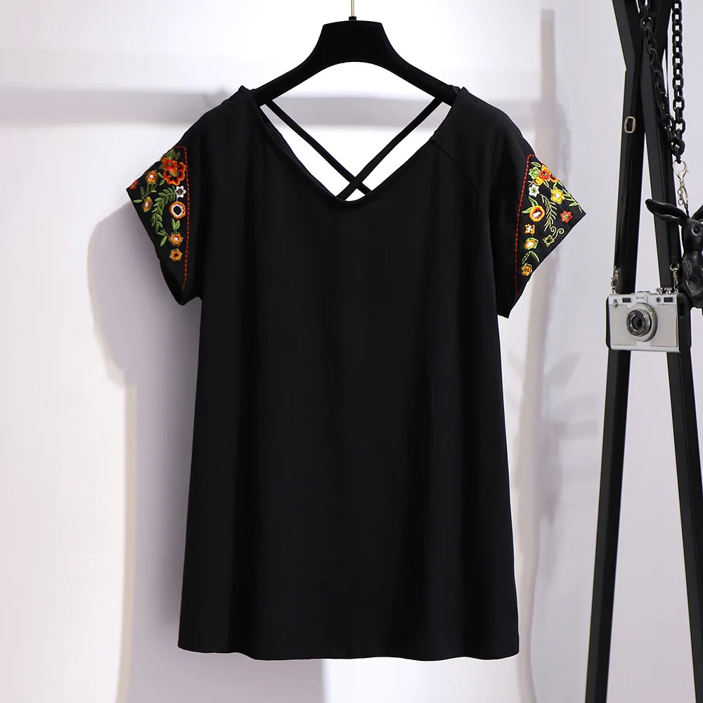 

Summer 2020 Womens Tops Coffee Short Sleeve Crushed Velvet T-shirt one