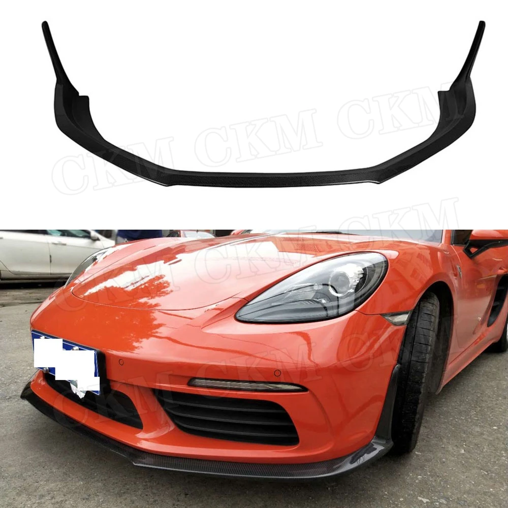 Передний бампер спойлер подходит для Porsche 718 Cayman Boxster Base S 2017 2018 углеродное волокно
