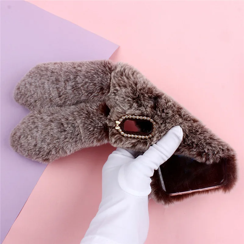 

Coque For Samsung galaxy A32 Case Cute Lovely Winter Plush Rabbit Phone Cases For Samsung galaxy A 32 Case Protective Shell Capa