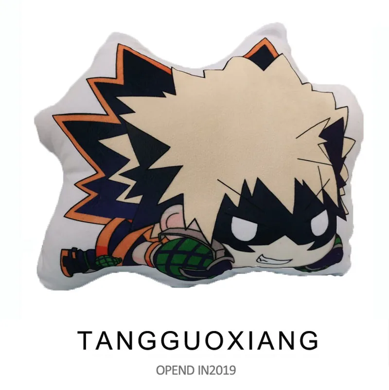 1 35 см мягкие плюшевые игрушки мой герой Academy подушка милый аниме Bakugou кацуки Todoroki Shoto Midoriya izku Bolster Boku подарки - Цвет: 1