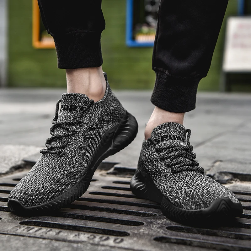 New Arrvial Summer Men Sneakers Breathable Slip-on Sock Walking Sport Shoes Comfortable Lightweight Casual Big Size 45 |