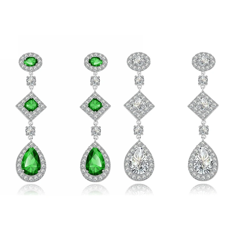 

Beautiful zircon Pendant Fashion Earrings Jewelry For for Women Girls Christmas Gifts Fashion Wedding Jewelry