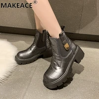 winter womens boots chelsea fashion warm boots platform snow boots designer luxury brand short boots plush casual womens shoes
