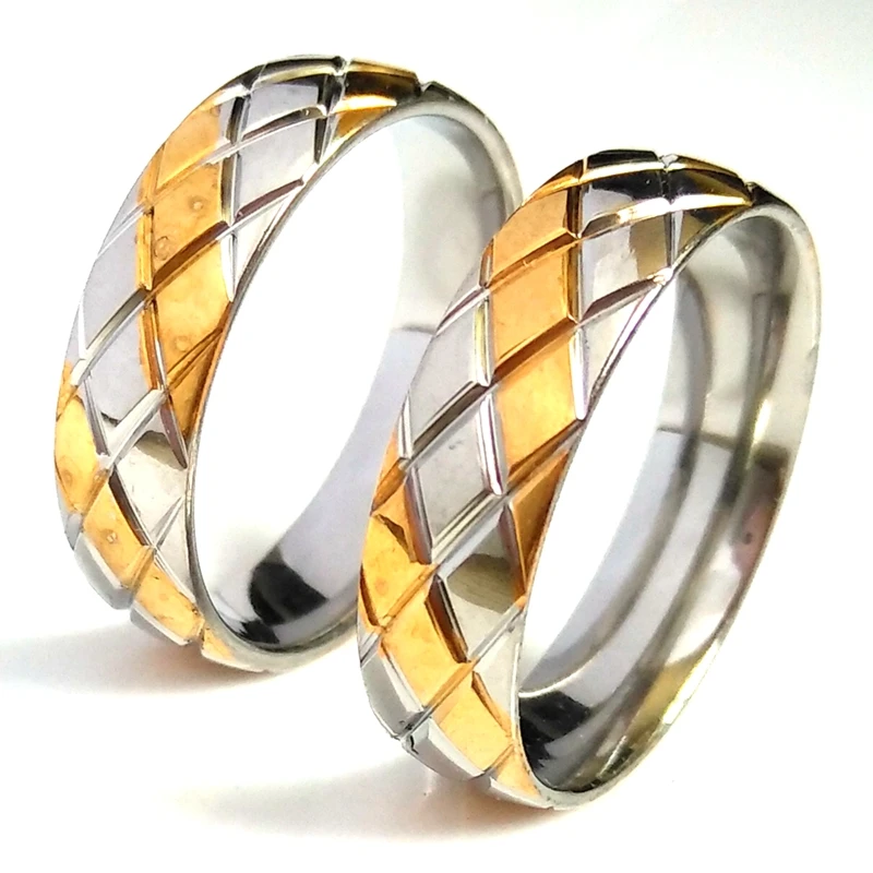 30 шт унисекс 6 мм Сетка Дизайн Нержавеющая сталь кольцо Высокое качество