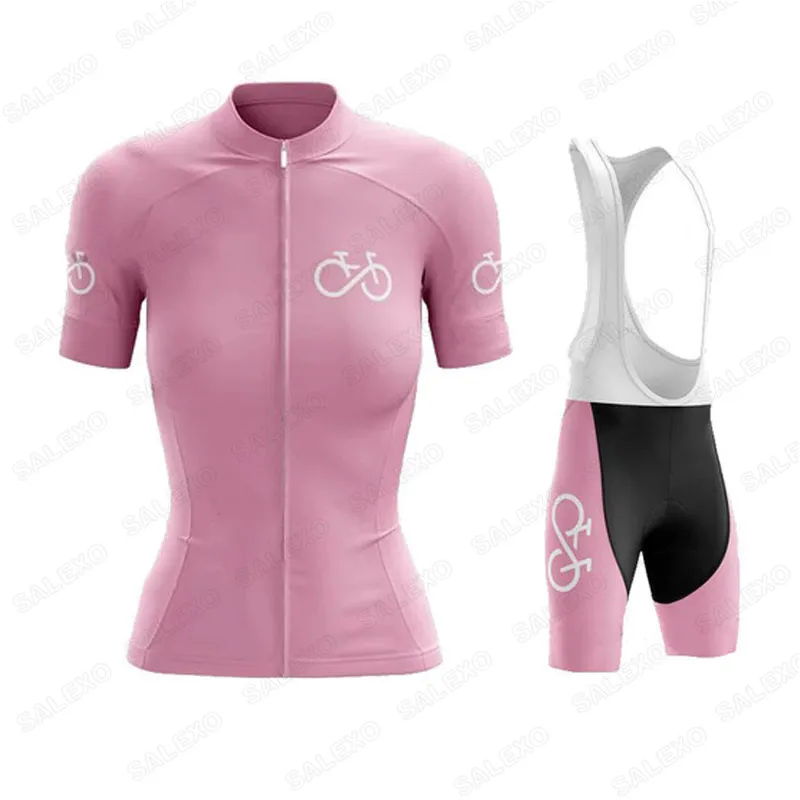 

Women's Cycling Jersey Set 2021 Ladies Short Sleeve Bicycle Clothes Summer Cycling Clothing Girl Cycle Wear Bib Short Pants