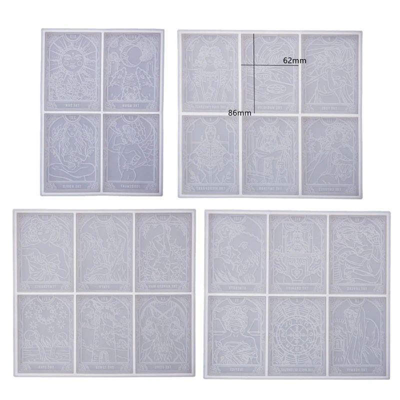 

Playing Game Cards Epoxy Resin Mold Divination Cards Silicone Mould DIY Crafts Jewelry Decoration Casting Tool