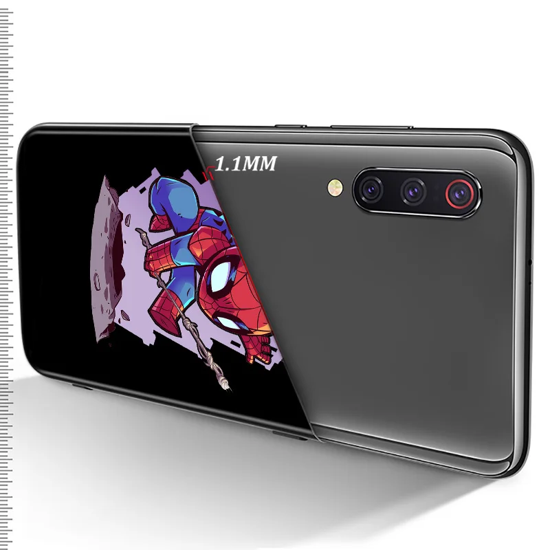 

Marvel Avengers Super Hero Cartoons For Xiaomi Mi 11 11i 10T Note 10 9T 9 SE 8 Lite Pro Ultra 5G TPU Silicone Black Phone Case