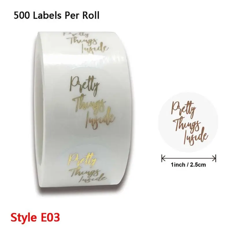 500pcs Thank You for Your Order Stickers Gold Foil Seal Labels Small Shop R7RC | Дом и сад