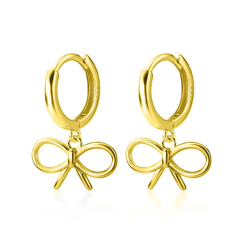Trusta 925 Solid Sterling Silver Earrings Women Fashion Heart/Star Small Love Stud Ear Clip Jewelry Gift for Teen Girls DS904 - Окраска металла: DA350 Gold