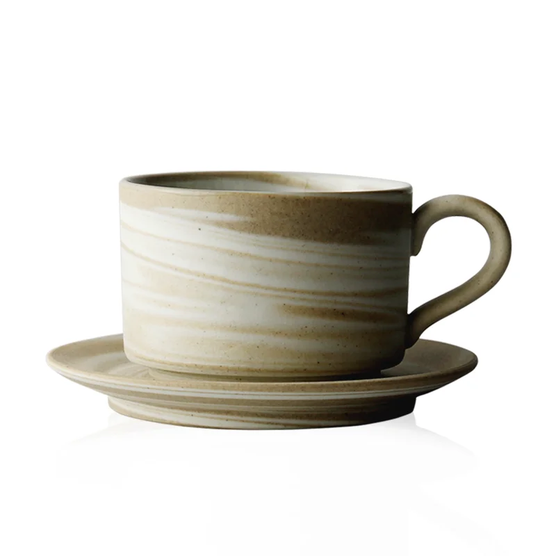 

Japanese Ceramic Tea Cup Set Crockery Eco Friendly Royal Retro Coffee Cup Vintage Porcelain Reusable Canecas Drinkware EB50BD