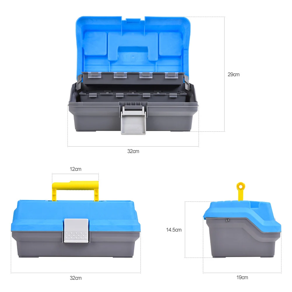 

Portable 3 Layer Tackle Case Fishing Lure Bait Storage Box Fishing Gear LEO ABS for Outdoor Fishing Portable Accessories