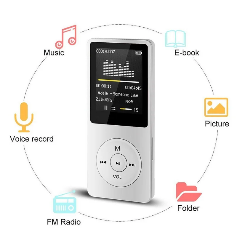 Портативный mp3-плеер Walkman с ЖК-экраном FM-радио видео Hi-Fi плеер игры фильмы