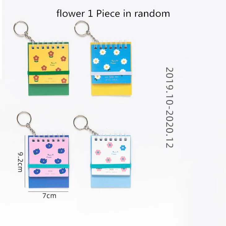 9.2CM X 7CM Flower 10~,12 Sharkbang Kawaii планета Карманный Брелок-календарь мини настольный календарь ежедневная школа планирования канцелярские принадлежности - Цвет: 9.2CM X 7CM Flower