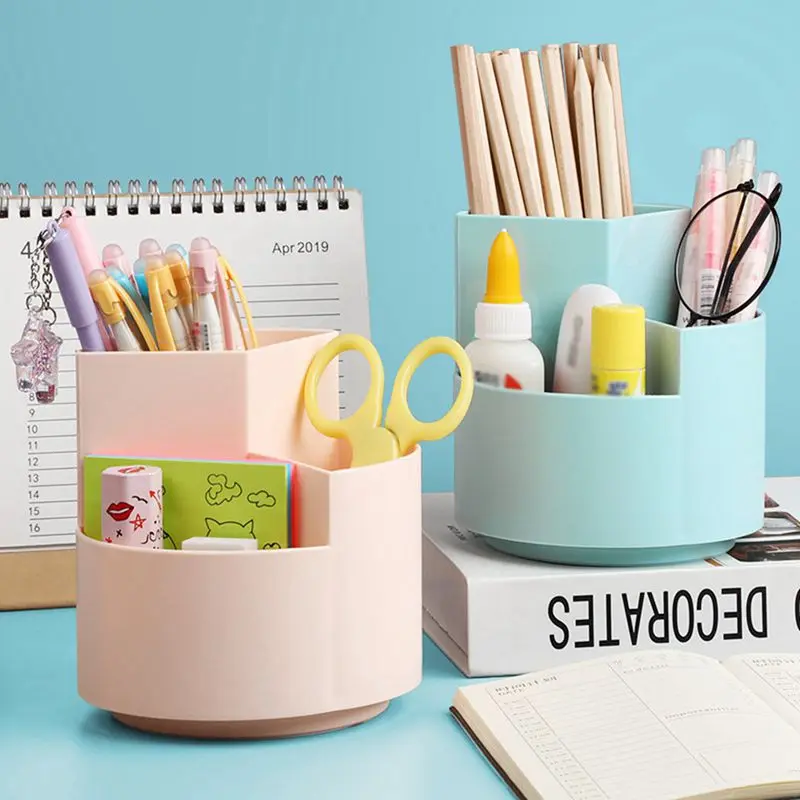 

Stylish Cute Rotating Pen Holder INS Student Desktop Large Capacity Multi-function Pen Barrel Stationery Box