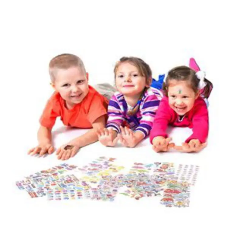 Pegatinas de dibujos animados en 3D de Hello KT para ni&ntilde;os y ni&ntilde;as, pegatinas hinchables aleatorias, regalos de cumplea&ntilde;os, 10 hojas-2