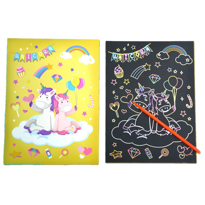 9 шт. волшебный в цветах радуги с защитой от царапин бумага для живописи RFID карты