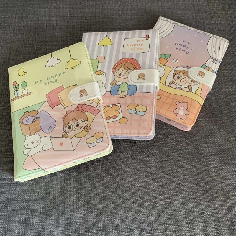 Kawaii Notebook Pu Cover Line/Dot 224 Pages Diary Diy Planner Weekly Journal Sketchbook Hand Account School Supplies | Канцтовары для