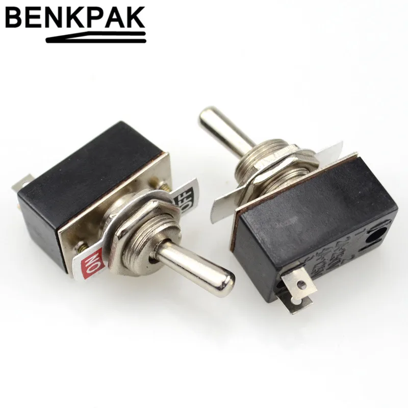 BENKPAK 12 мм 2 контактный переключатель ВКЛ ВЫКЛ|on-off switch|on-off toggle switch |