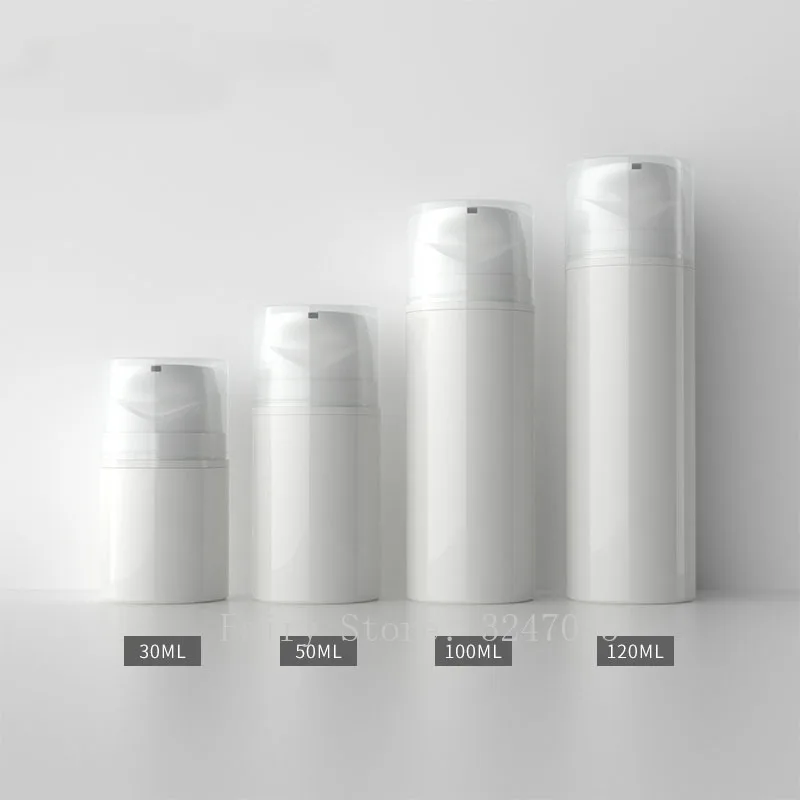 

30ml50ml100ml120ml 20pcs/lot Empty White PP Cosmetic Airless Bottle,DIY Foundation Vacuum Bottle,Snap Travel Convenient Packing