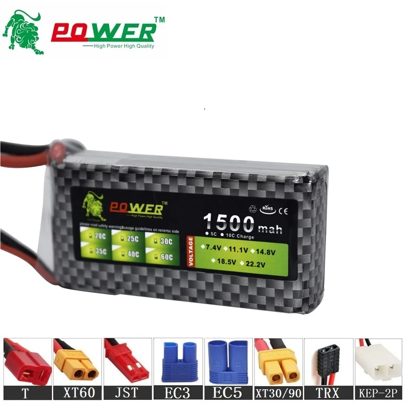 литиевая батарея lion power 111 в 1500 мач 35c д