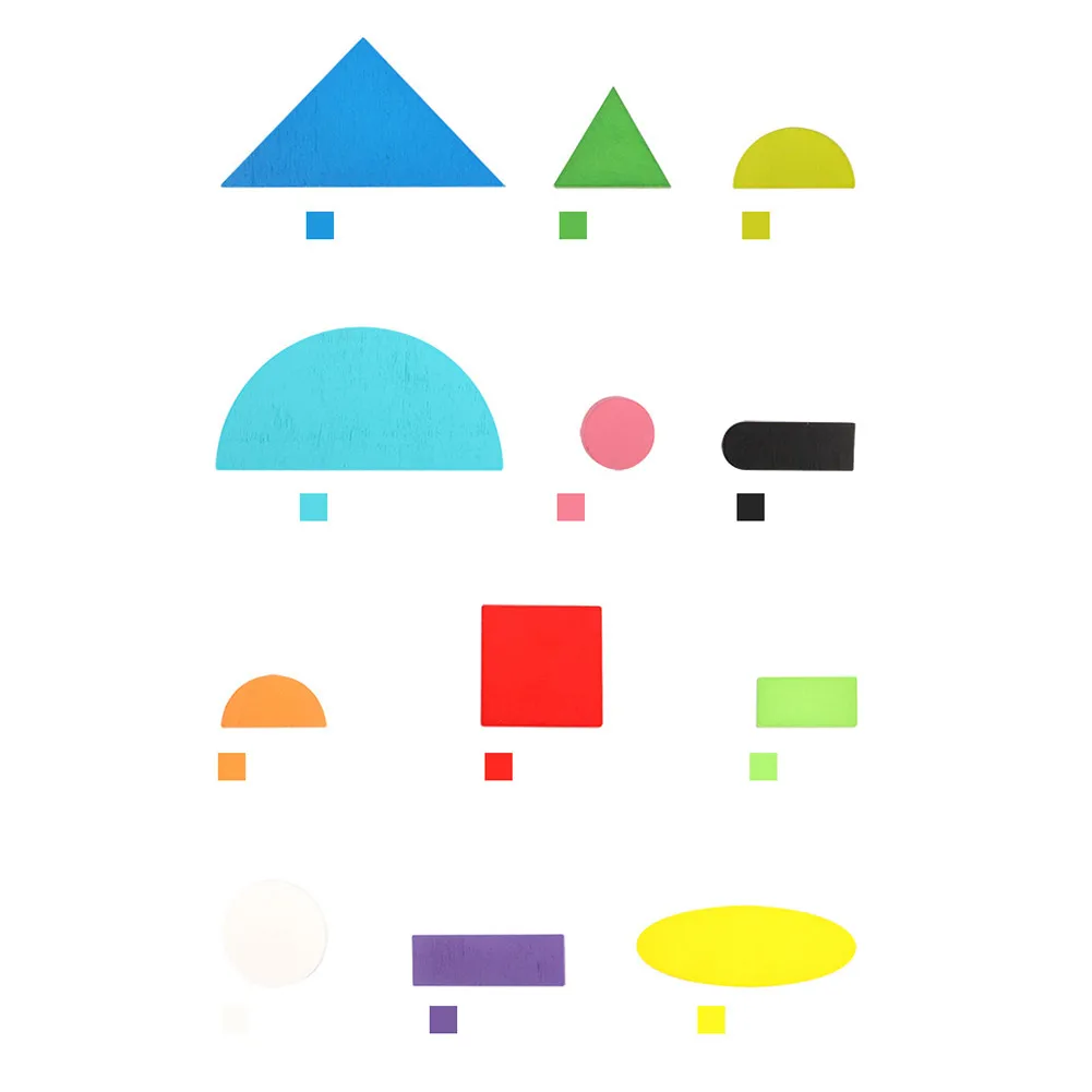

Shape Puzzle Educational Toy Wooden Pattern Blocks Mental Development Toys Kit for Kids ZJ55